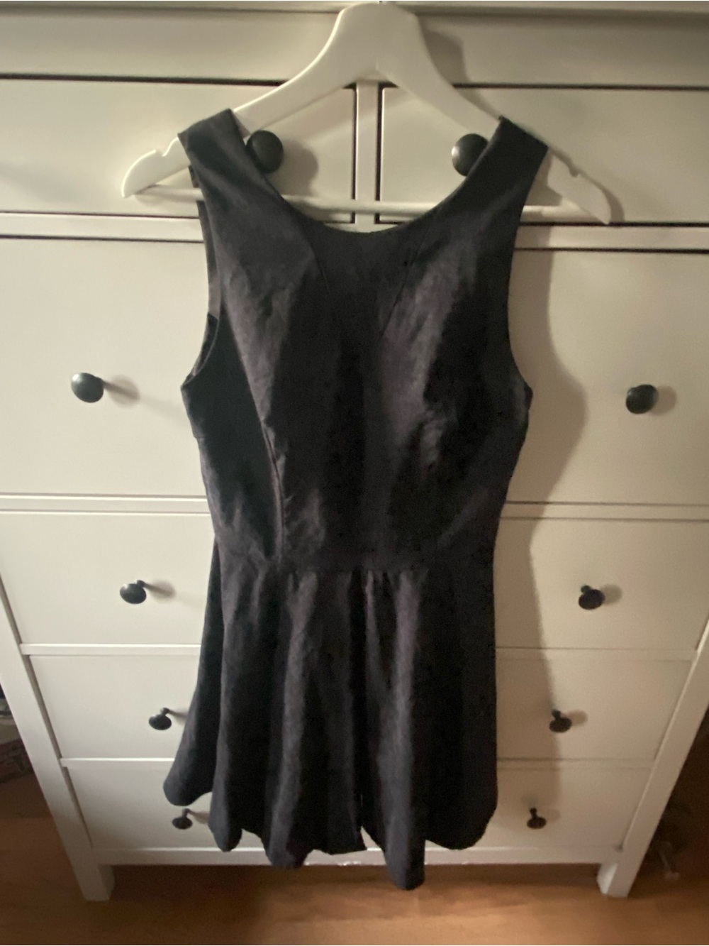 Sleeveless Black Fit-and-Flare Mini Dress